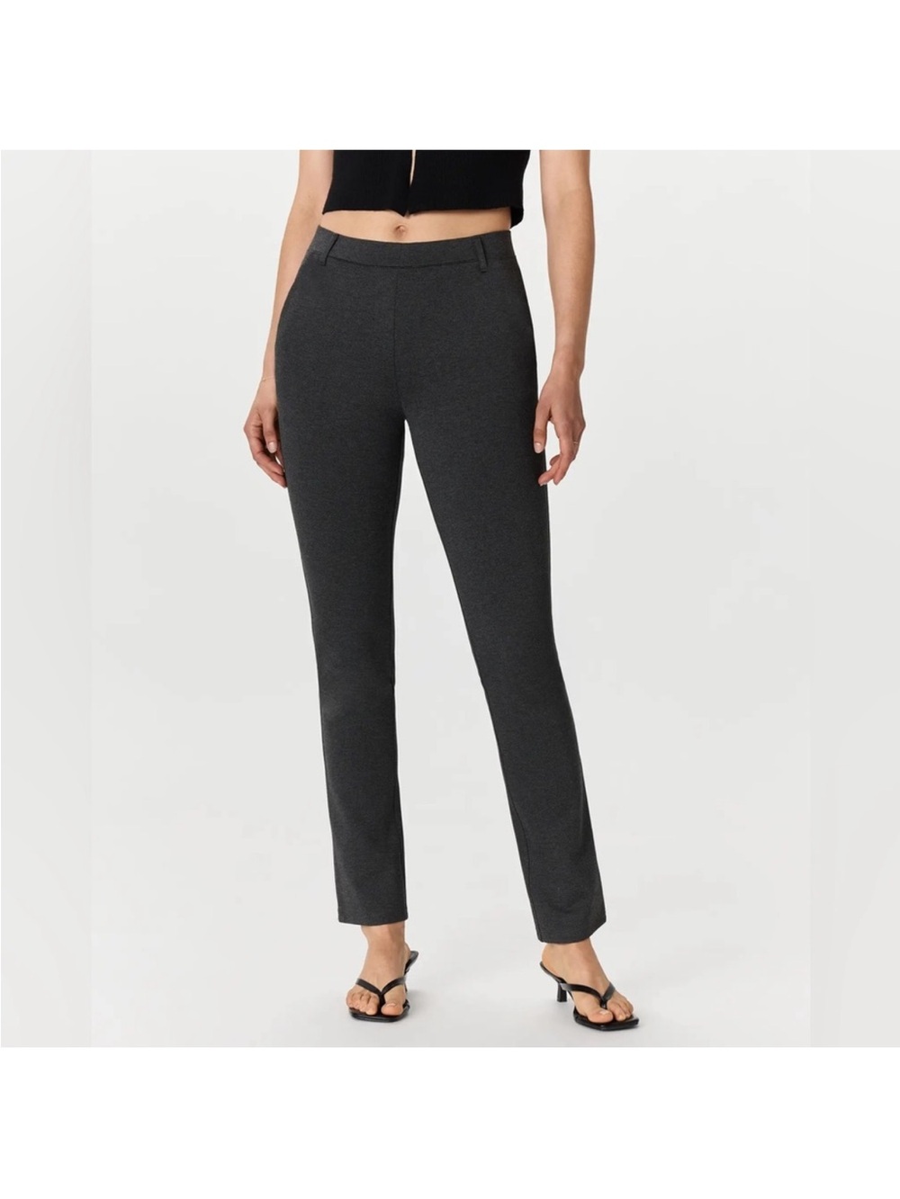 Quince Women's Ultra-Stretch Ponte Straight Leg Pants Dark Wash Size Small